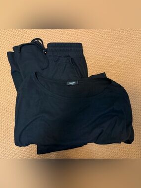 CHICME Black Lounge Top and Pants Set